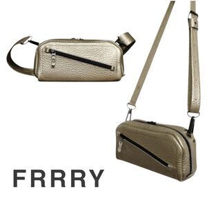 Frrry Unisex Crossbody Bag Calf Leather Soft Gold Artisan Netherlands PRISTINE